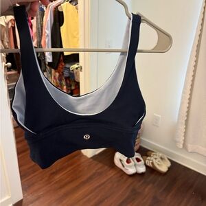 Lululemon Athletica Navy and White Sports Bra